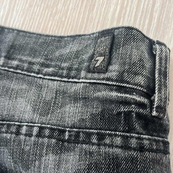 7 Seven for all Mankind black gray zebra print straight jeans sz 28 - Picture 9 of 11